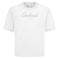 St. Louis Cardinals Levelwear Ethereal Oversized Luxe Signature Knit T-Shirt - White T-shirts