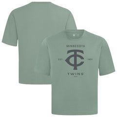Minnesota Twins Levelwear Crossway Oversized Luxe Signature Knit T-Shirt - Green T-shirts