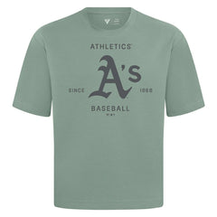 Athletics Levelwear Crossway Oversized Luxe Signature Knit T-Shirt - Green T-shirts