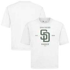San Diego Padres Levelwear Crossway Oversized Luxe Signature Knit T-Shirt - White T-shirts