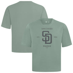 San Diego Padres Levelwear Crossway Oversized Luxe Signature Knit T-Shirt - Green T-shirts