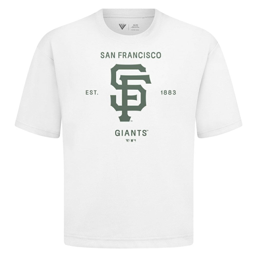 San Francisco Giants Levelwear Crossway Oversized Luxe Signature Knit T-Shirt - White T-shirts