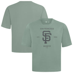San Francisco Giants Levelwear Crossway Oversized Luxe Signature Knit T-Shirt - Green T-shirts
