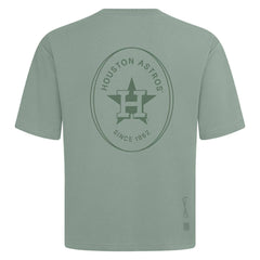 Houston Astros Levelwear Signet Oversized Luxe Signature Knit T-Shirt - Green T-shirts