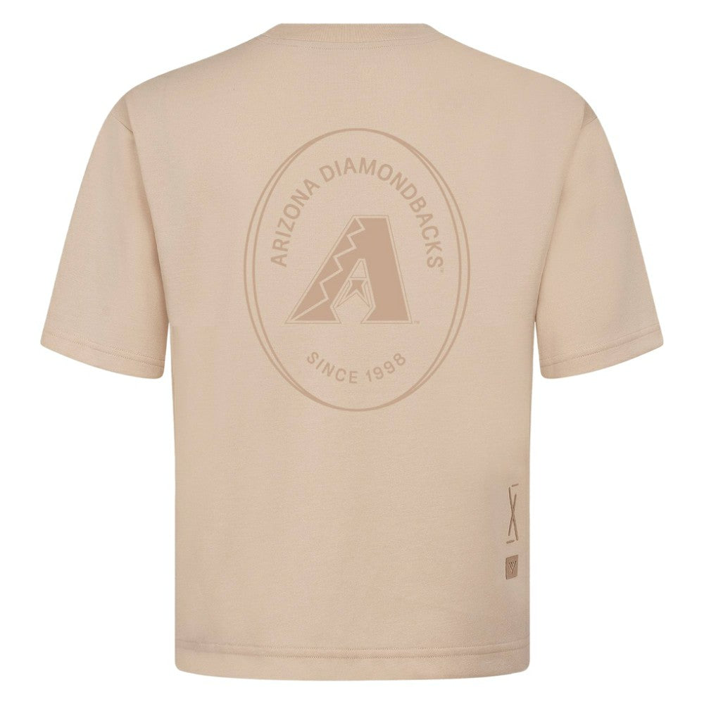 Arizona Diamondbacks Levelwear Signet Oversized Luxe Signature Knit T-Shirt - Khaki T-shirts
