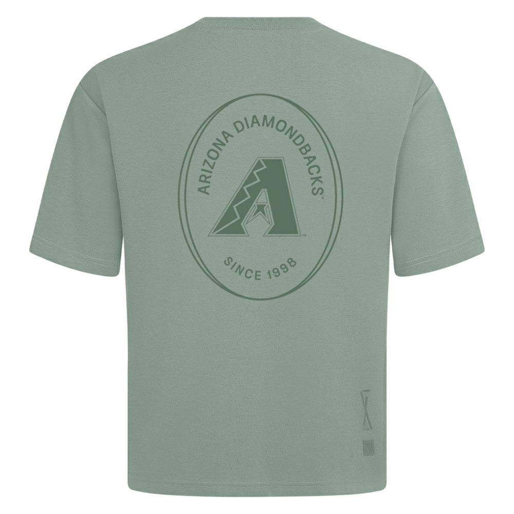 Arizona Diamondbacks Levelwear Signet Oversized Luxe Signature Knit T-Shirt - Green T-shirts