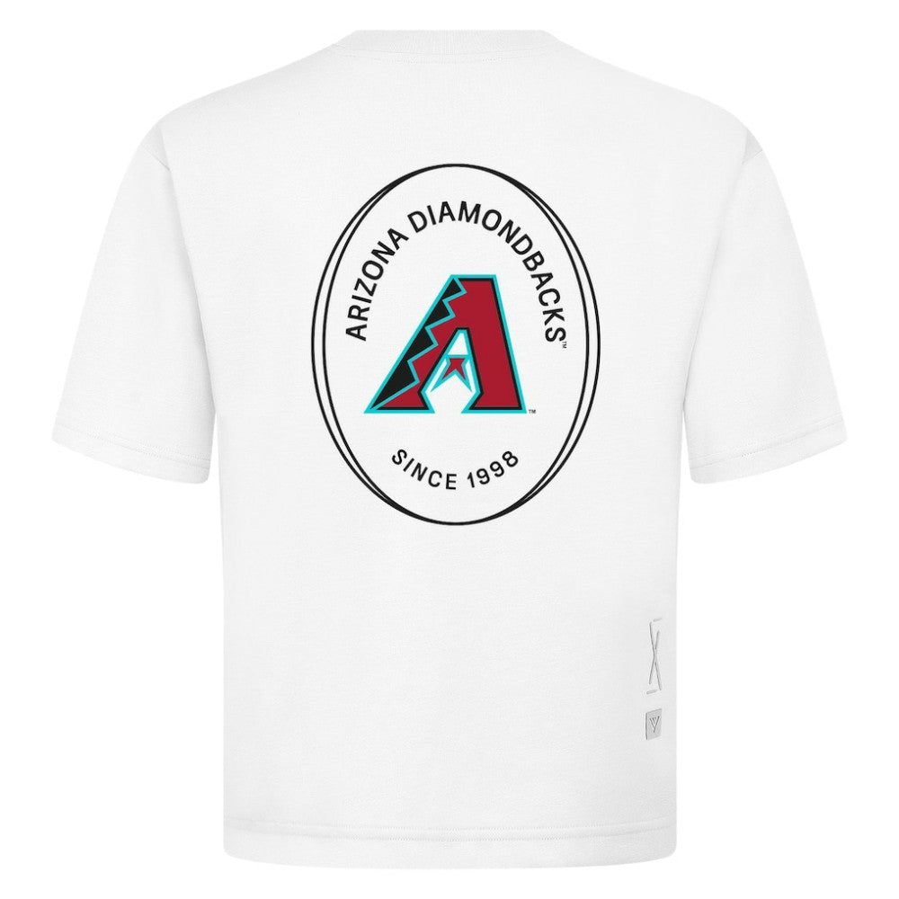 Arizona Diamondbacks Levelwear Signet Oversized Luxe Signature Knit T-Shirt - White T-shirts