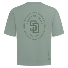 San Diego Padres Levelwear Signet Oversized Luxe Signature Knit T-Shirt - Green T-shirts