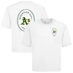 Athletics Levelwear Signet Oversized Luxe Signature Knit T-Shirt - White T-shirts