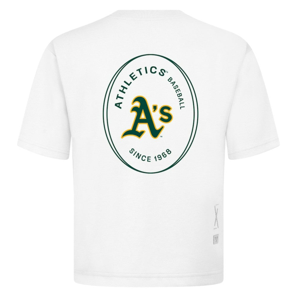 Athletics Levelwear Signet Oversized Luxe Signature Knit T-Shirt - White T-shirts
