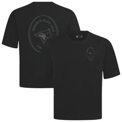Toronto Blue Jays Levelwear Signet Oversized Luxe Signature Knit T-Shirt - Black T-shirts
