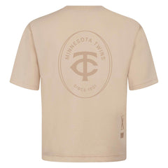 Minnesota Twins Levelwear Register Oversized Luxe Signature Knit T-Shirt - Khaki T-shirts