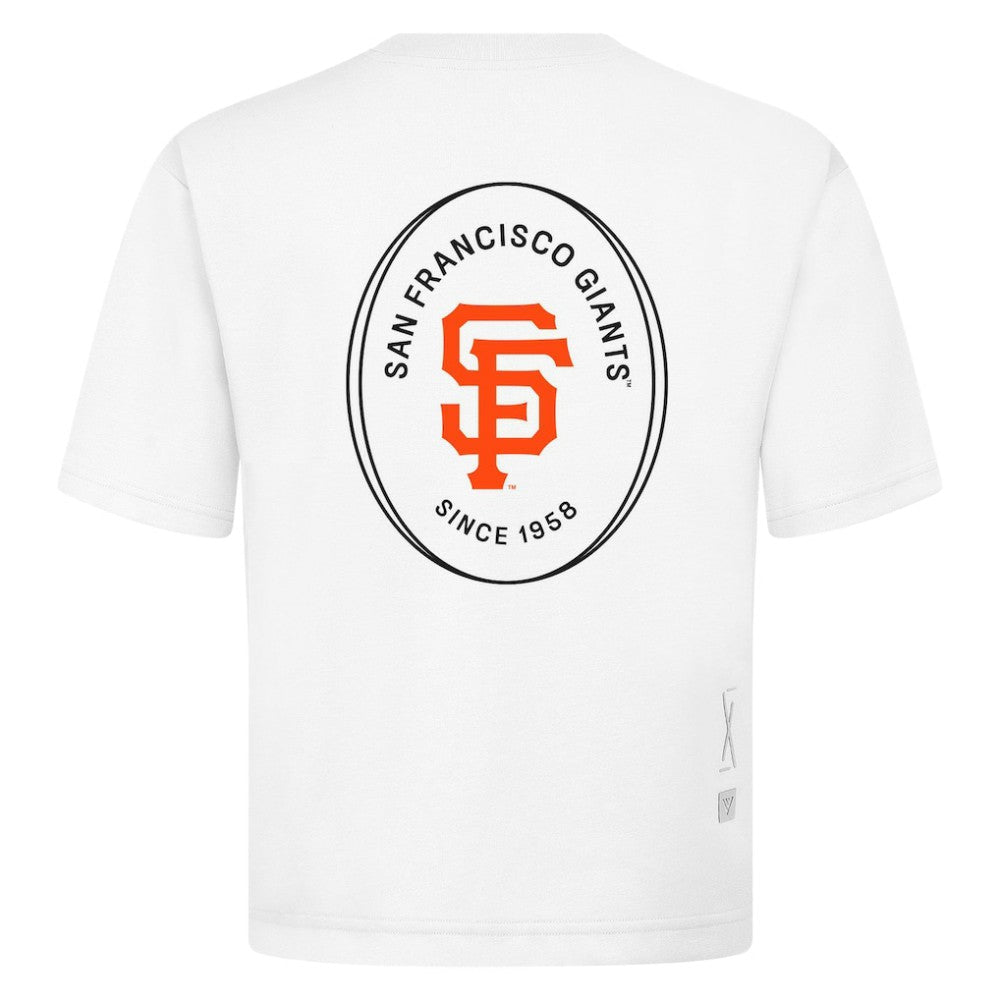 San Francisco Giants Levelwear Register Oversized Luxe Signature Knit T-Shirt - White T-shirts
