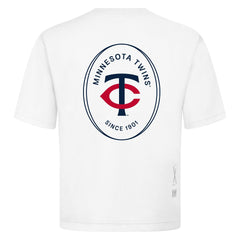 Minnesota Twins Levelwear Register Oversized Luxe Signature Knit T-Shirt - White T-shirts