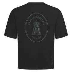 Los Angeles Angels Levelwear Register Oversized Luxe Signature Knit T-Shirt - Black T-shirts
