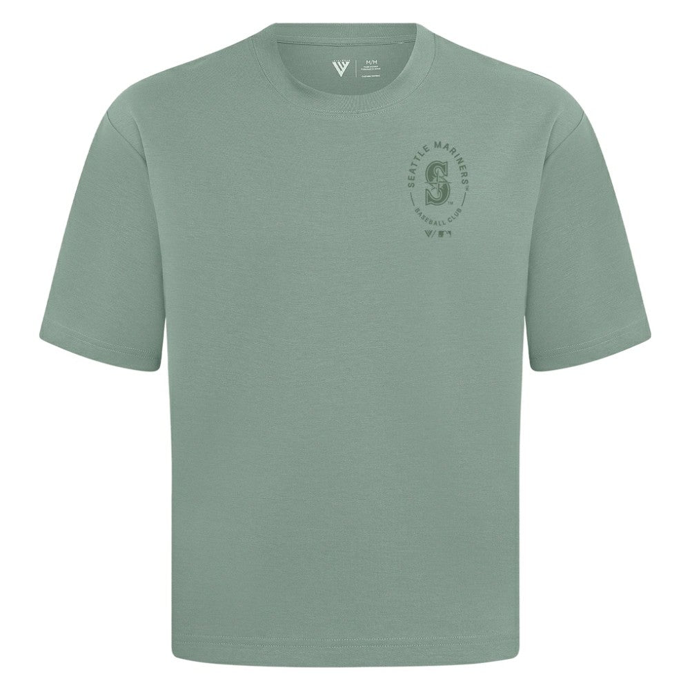 Seattle Mariners Levelwear Register Oversized Luxe Signature Knit T-Shirt - Green T-shirts