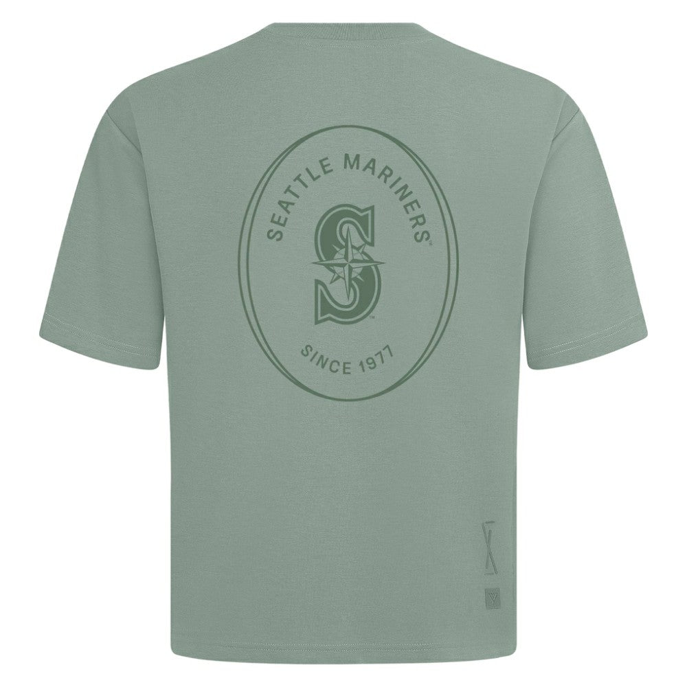 Seattle Mariners Levelwear Register Oversized Luxe Signature Knit T-Shirt - Green T-shirts