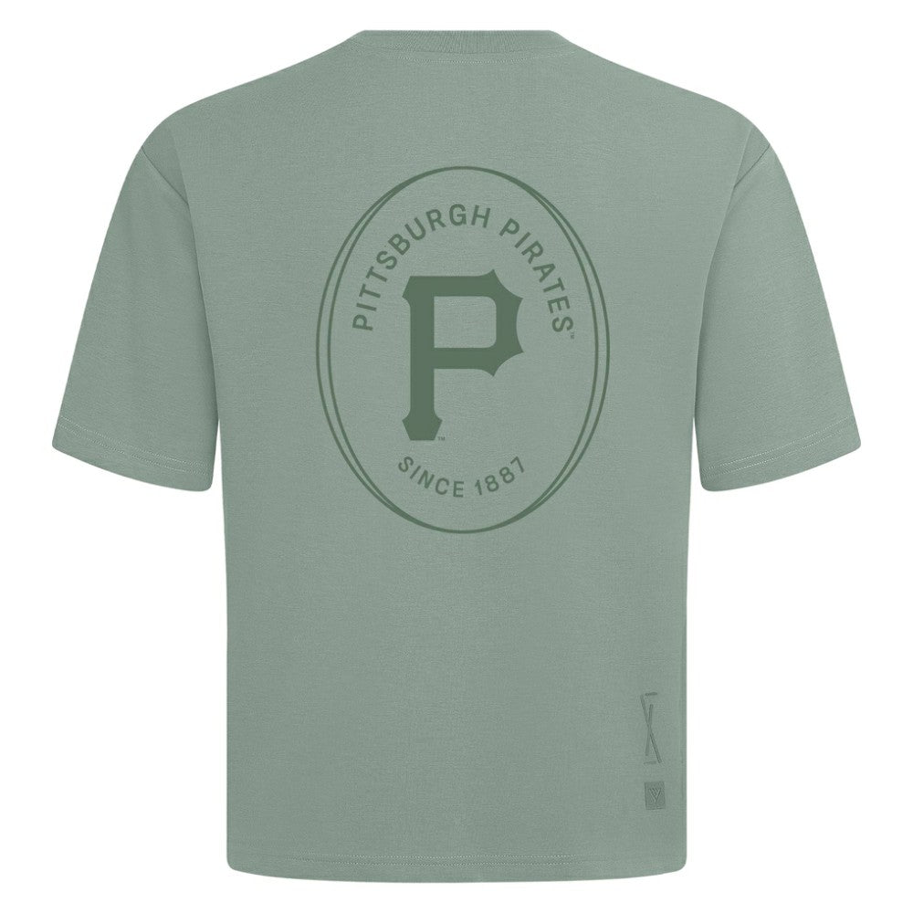 Pittsburgh Pirates Levelwear Register Oversized Luxe Signature Knit T-Shirt - Green T-shirts