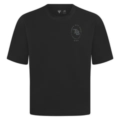 Tampa Bay Rays Levelwear Register Oversized Luxe Signature Knit T-Shirt - Black T-shirts