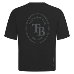 Tampa Bay Rays Levelwear Register Oversized Luxe Signature Knit T-Shirt - Black T-shirts