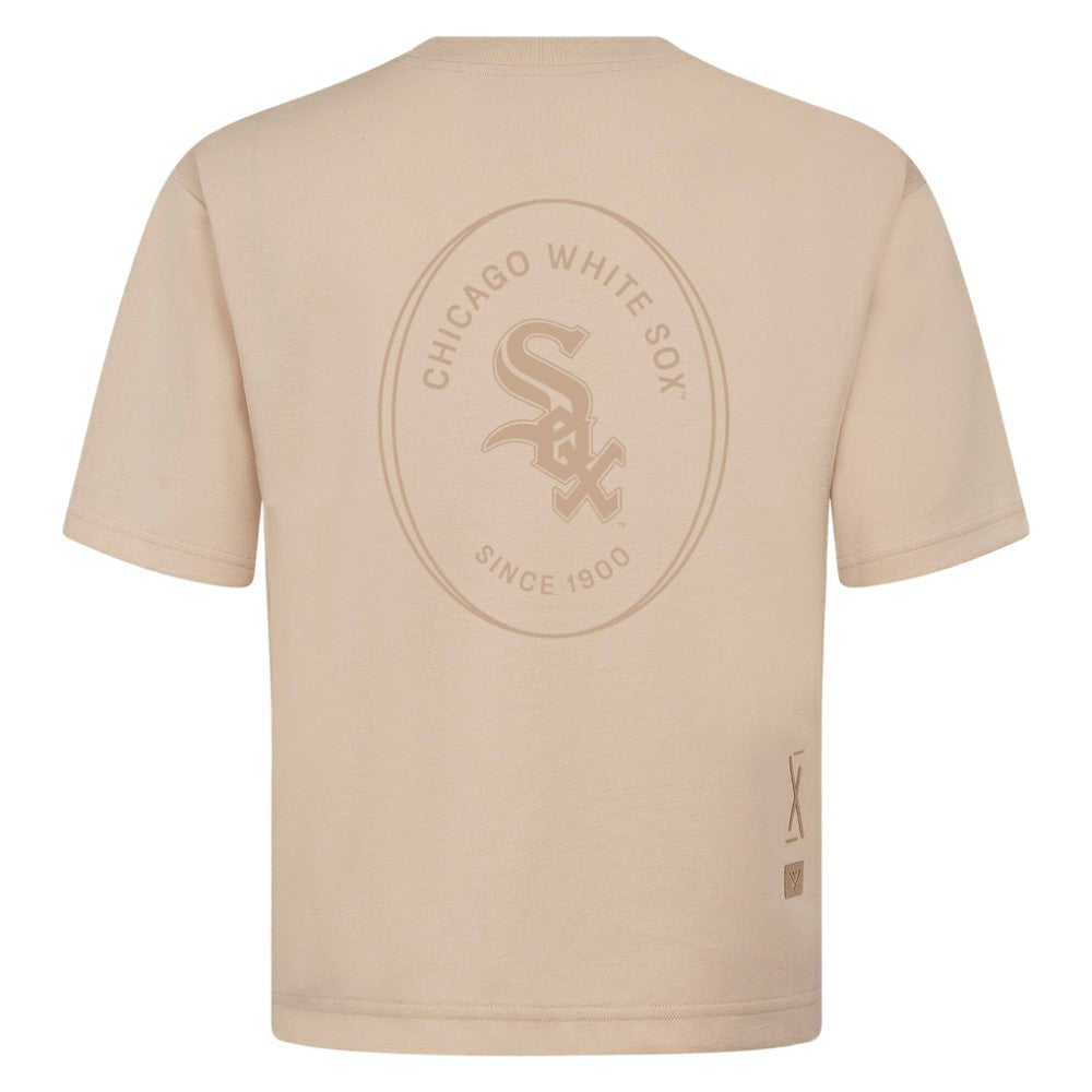 Chicago White Sox Levelwear Register Oversized Luxe Signature Knit T-Shirt - Khaki T-shirts