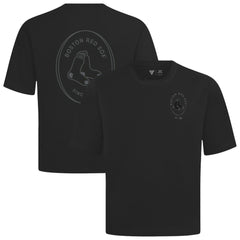 Boston Red Sox Levelwear Register Oversized Luxe Signature Knit T-Shirt - Black T-shirts