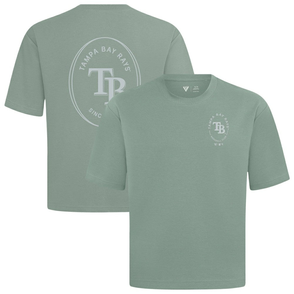 Tampa Bay Rays Levelwear Register Oversized Luxe Signature Knit T-Shirt - Green T-shirts