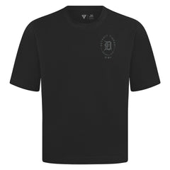 Detroit Tigers Levelwear Register Oversized Luxe Signature Knit T-Shirt - Black T-shirts