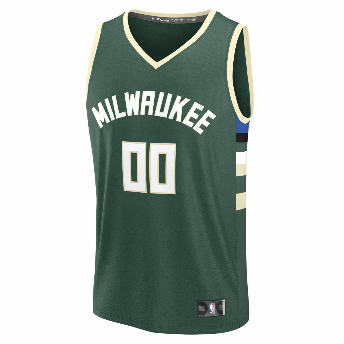 Milwaukee Bucks Youth Fast Break Custom Replica Jersey Green Icon Edition - Fanatics