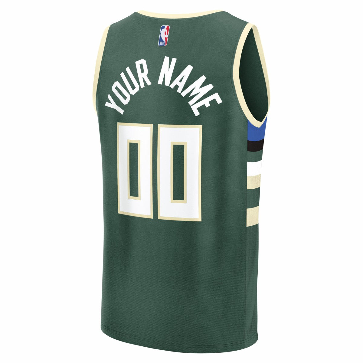 Milwaukee Bucks Youth Fast Break Custom Replica Jersey Green Icon Edition - Fanatics