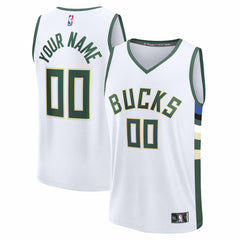 Milwaukee Bucks Fast Break Custom Jersey Association Edition White - Fanatics outlet