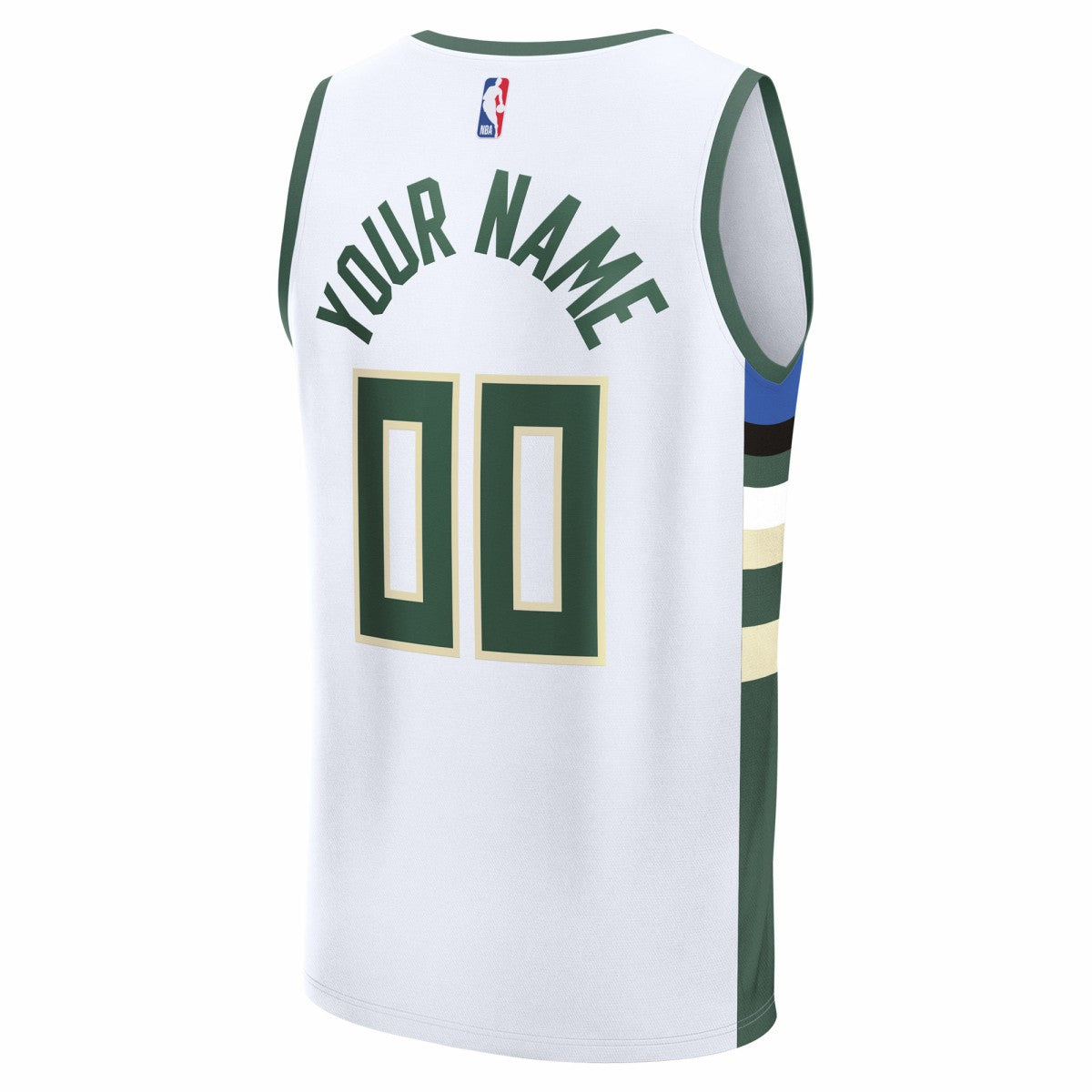 Milwaukee Bucks Fast Break Custom Jersey Association Edition White - Fanatics outlet