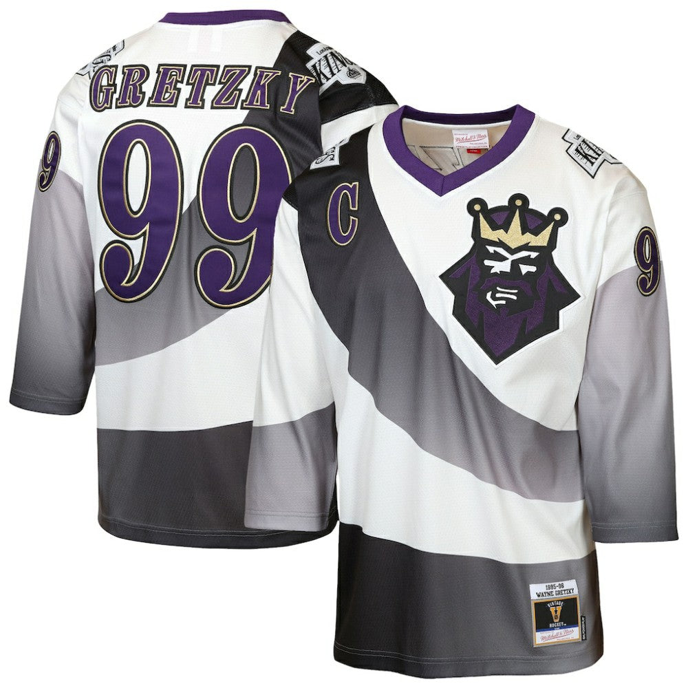Wayne Gretzky Los Angeles Kings Mitchell & Ness Youth 1995/96 Power Play Throwback Alternate Player Jersey with Captain Patch - White | US 203105825