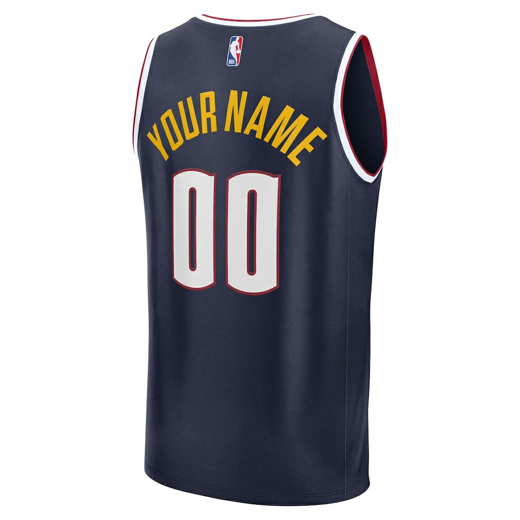 Denver Nuggets Youth Fast Break Custom Replica Jersey Navy Icon Edition - Fanatics outlet