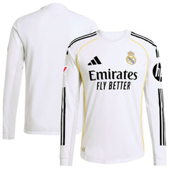 Real Madrid 2025/26 Home Long Sleeve Jersey White - Adidas cheap