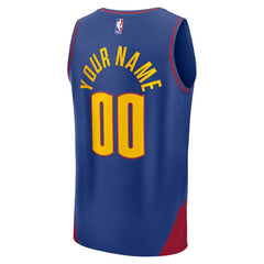 Denver Nuggets Youth Fast Break Custom Replica Jersey Blue Statement Edition - Fanatics