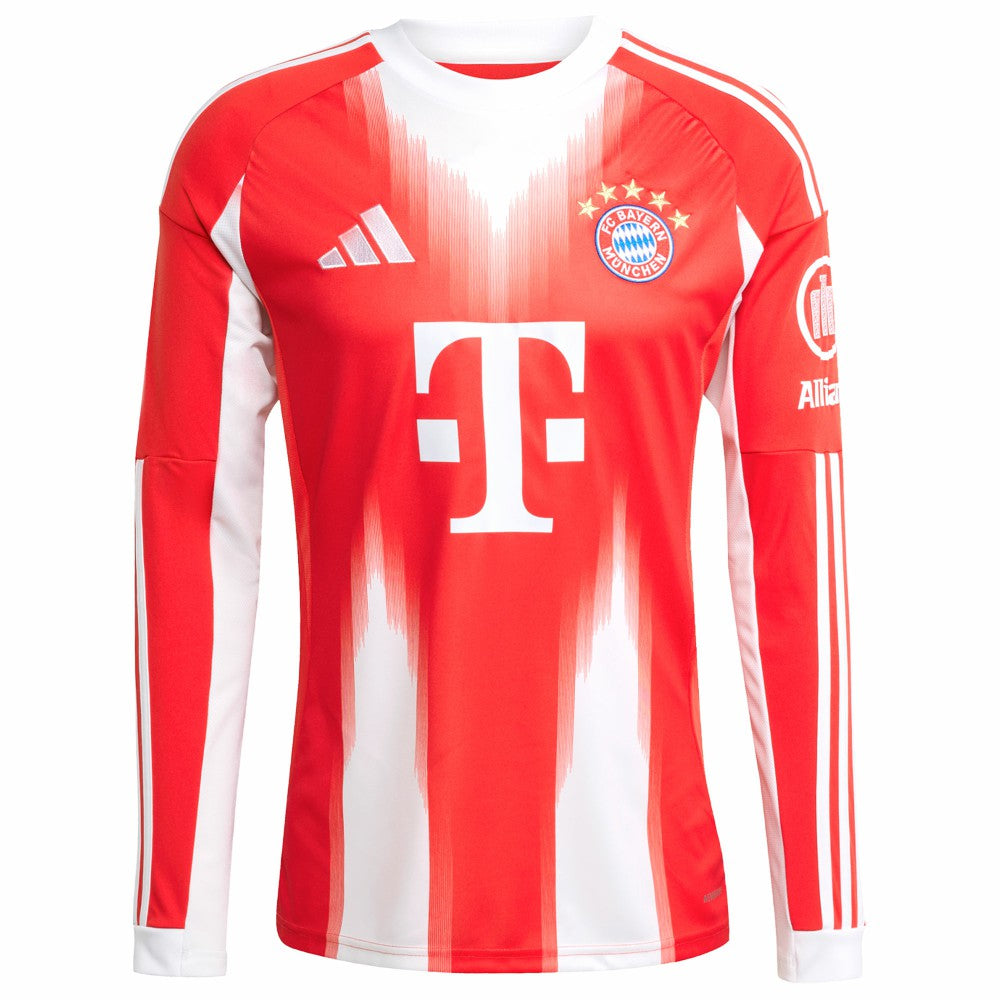 Bayern Munich 2025/26 Home Replica Long Sleeve Jersey Red - Adidas discount