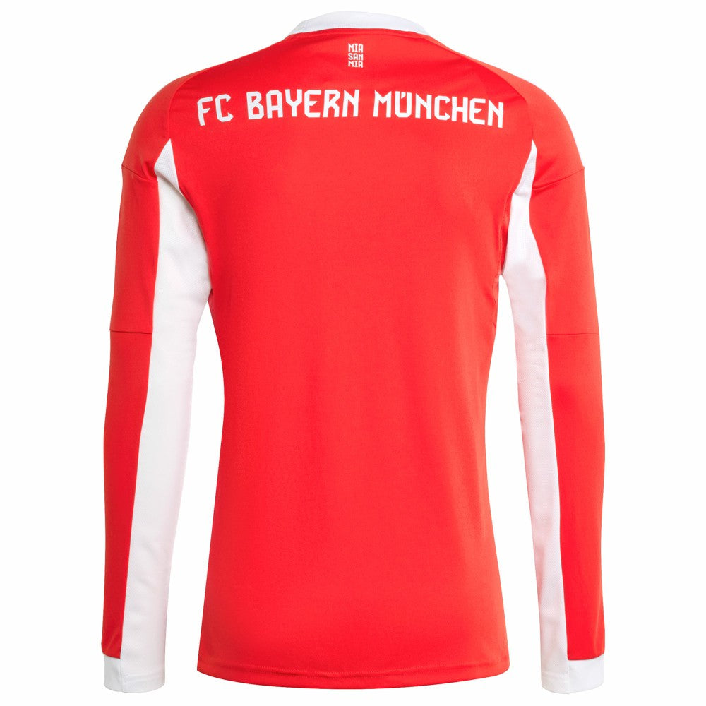 Bayern Munich 2025/26 Home Replica Long Sleeve Jersey Red - Adidas discount