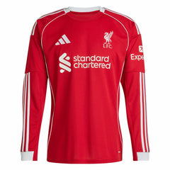 Liverpool 2025/26 Home Replica Long Sleeve Jersey Red - Adidas on sale