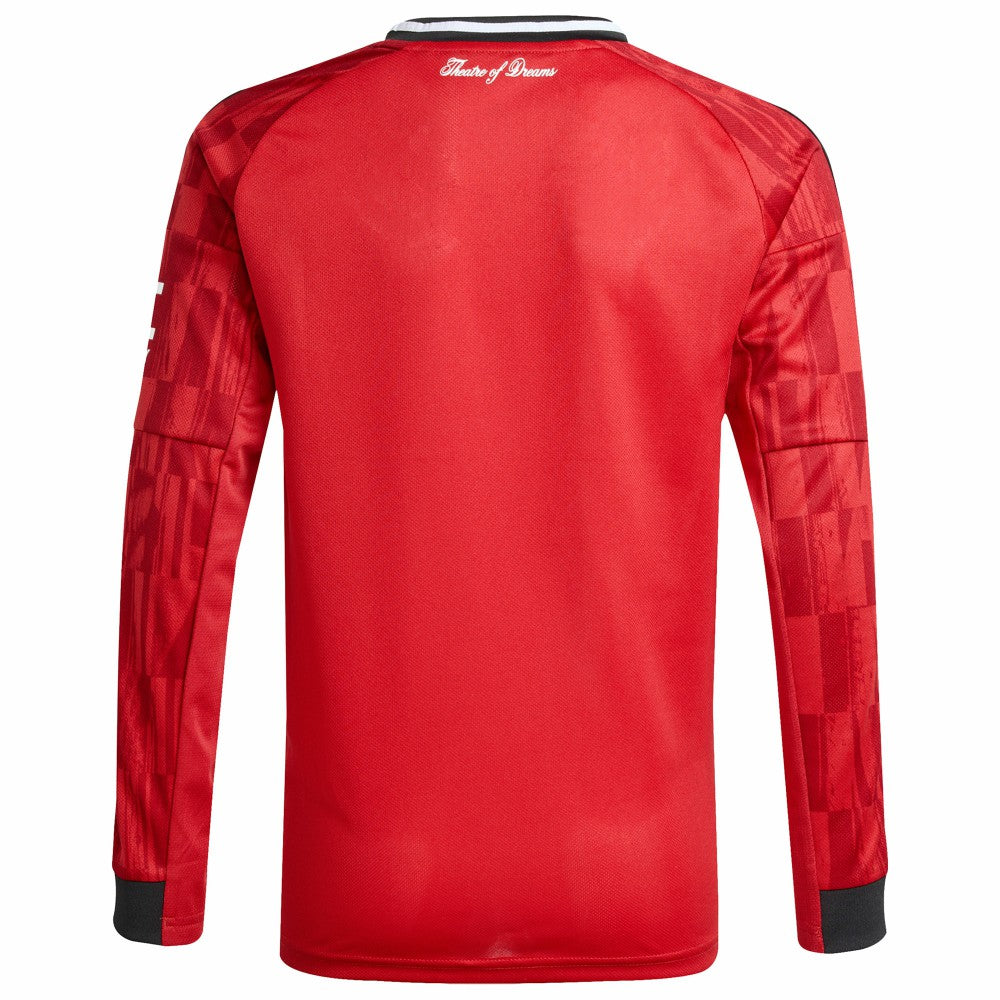 Manchester United Youth Home 2025/26 Replica Long Sleeve Jersey Red - Adidas cheap