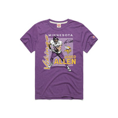Jared Allen Minnesota Vikings Homage Unisex HOF Player Graphic Tri-Blend T-Shirt - Purple T-shirts