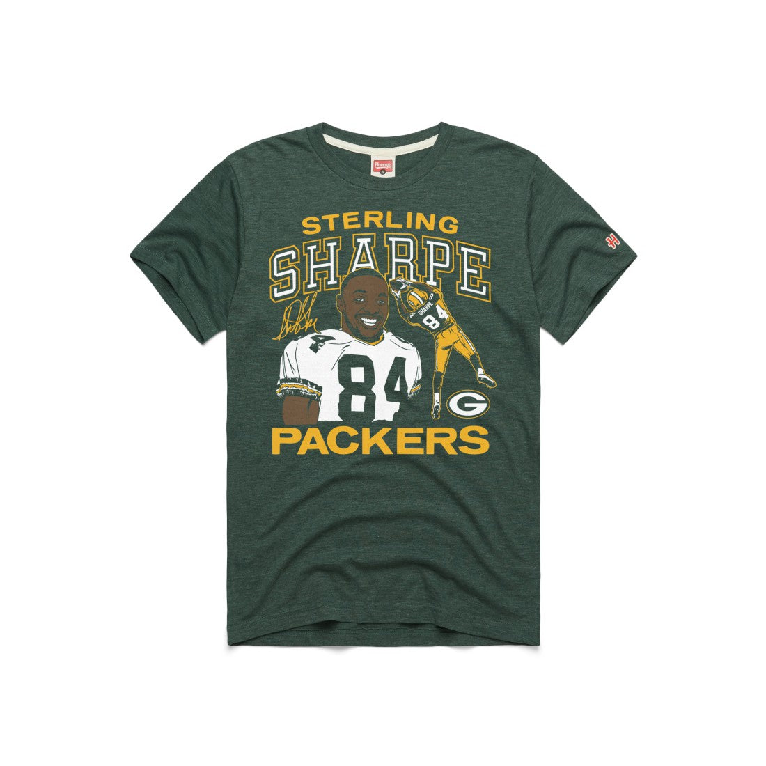 Sterling Sharpe Green Bay Packers Homage Unisex HOF Player Graphic Tri-Blend T-Shirt - Green T-shirts
