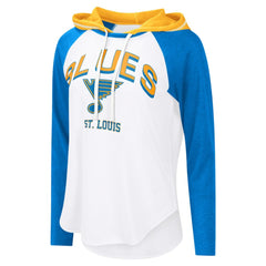 St. Louis Blues G-III 4Her by Carl Banks Women's MVP Hooded Long-Sleeve T-Shirt - White | US 203109359