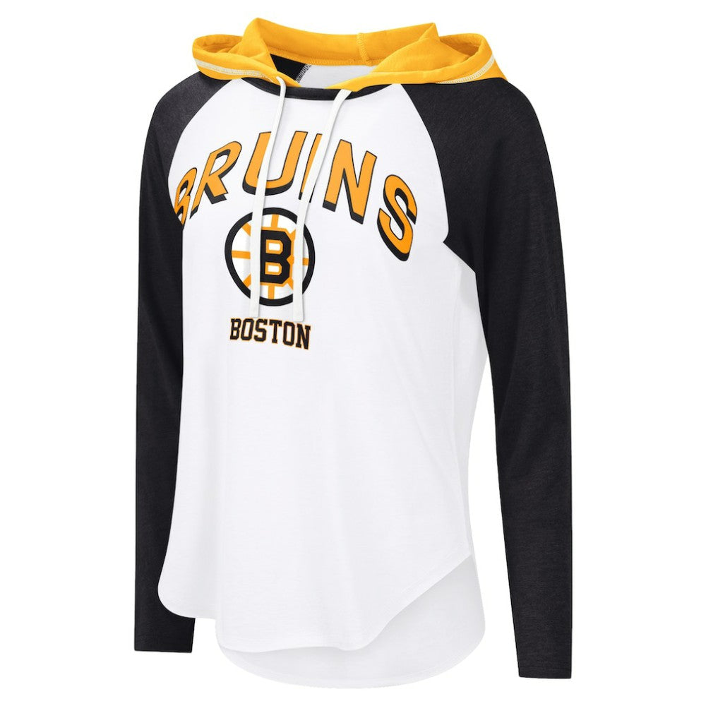 Boston Bruins G-III 4Her by Carl Banks Women's MVP Hooded Long-Sleeve T-Shirt - White | US 203109360