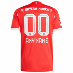 Bayern Munich 2025/26 Home Custom Jersey Red - Adidas