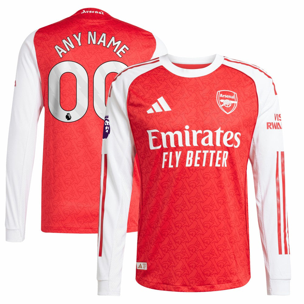 Arsenal 2025/26 Home Long Sleeve Custom Jersey Red - Adidas outlet