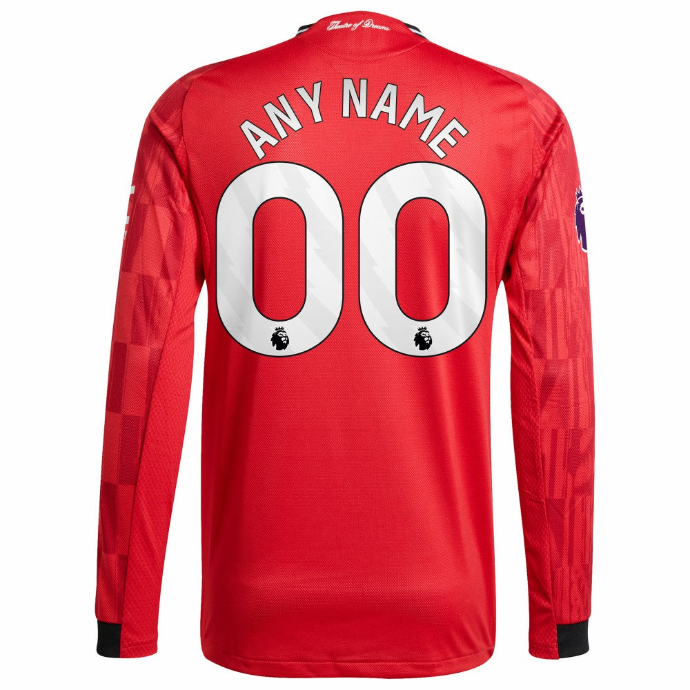 Manchester United Home 2025/26 Custom Long Sleeve Jersey Red - Adidas online