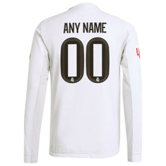 Real Madrid 2025/26 Home Long Sleeve Custom Jersey White - Adidas for sale