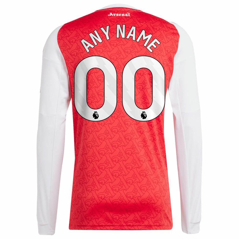 Arsenal 2025/26 Home Replica Long Sleeve Custom Jersey Red - Adidas discount