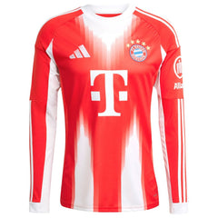 Bayern Munich 2025/26 Home Replica Long Sleeve Custom Jersey Red - Adidas sale